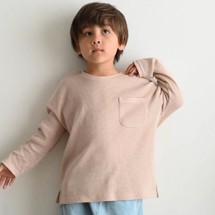 【秋冬】 長袖 Tシャツ ワッフル