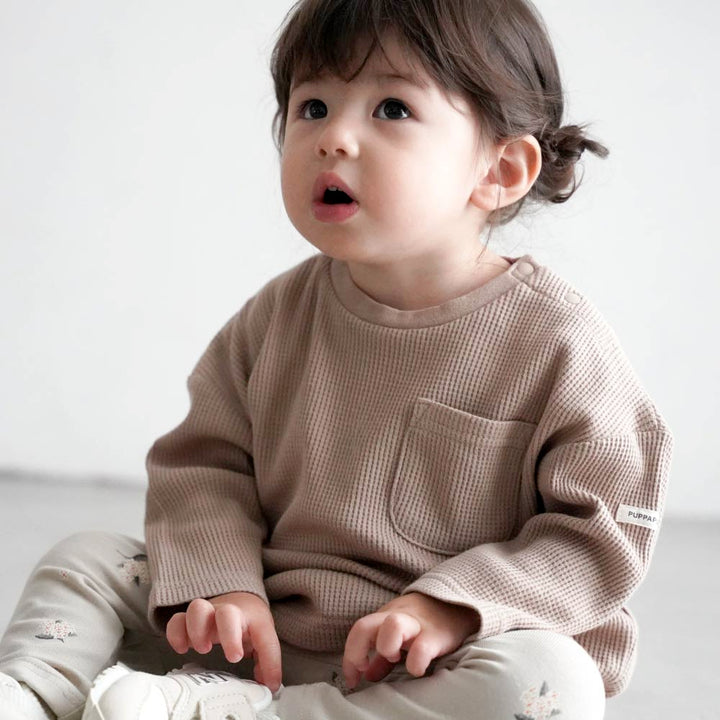 【秋冬】 長袖 Tシャツ ワッフル