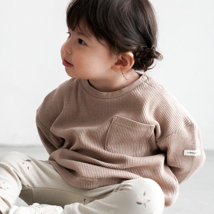 長袖 Tシャツ ワッフル