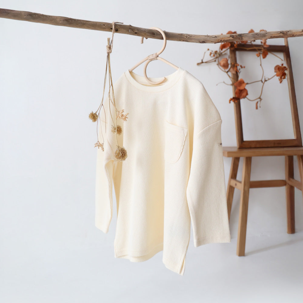 長袖 Tシャツ ワッフル