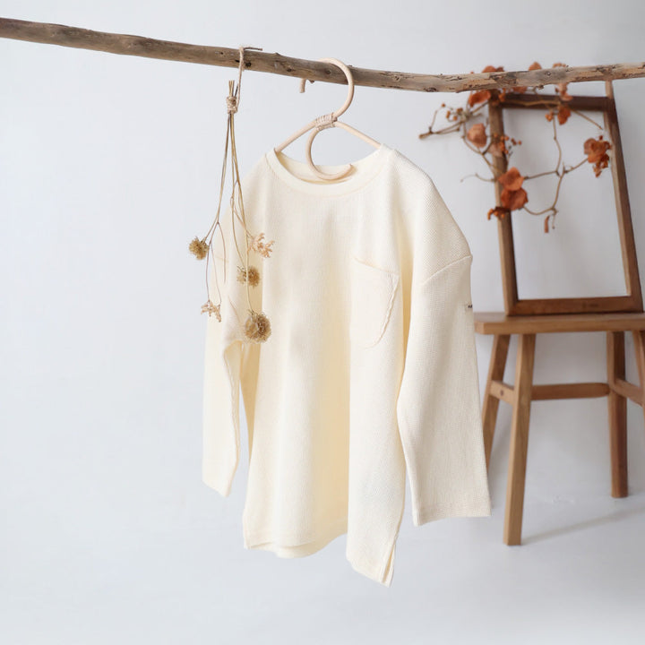 長袖 Tシャツ ワッフル