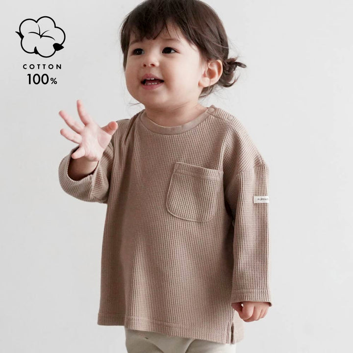 【秋冬】 長袖 Tシャツ ワッフル