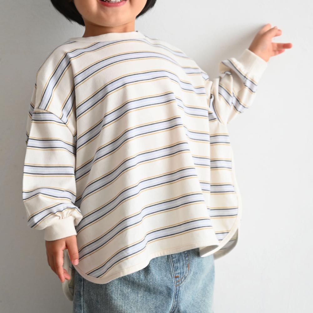 ラウンドヘム 長袖 Tシャツ