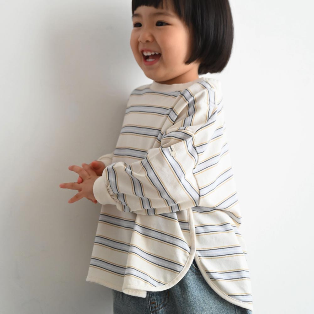 ラウンドヘム 長袖 Tシャツ