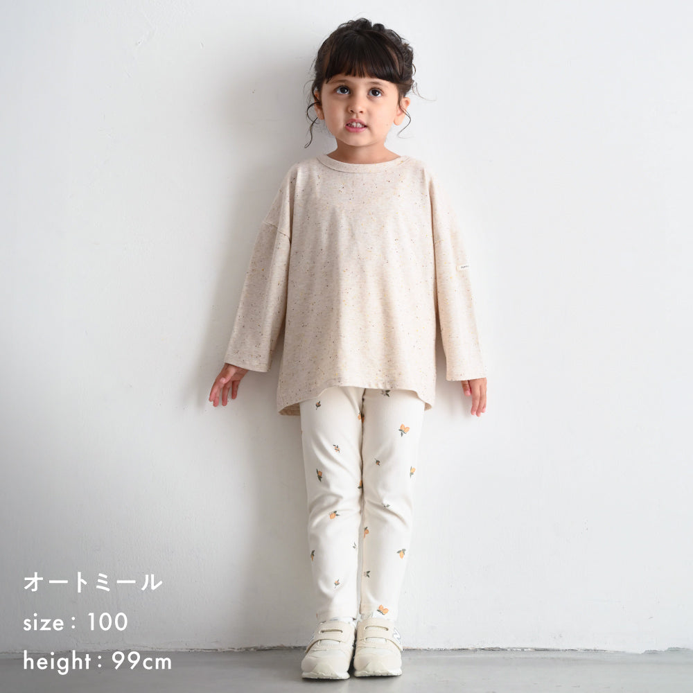【秋冬】 カラーネップ オーバーサイズ 長袖 Tシャツ