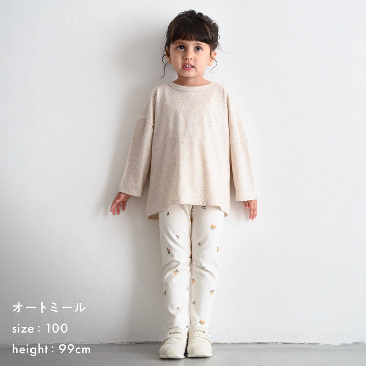 【秋冬】 カラーネップ オーバーサイズ 長袖 Tシャツ