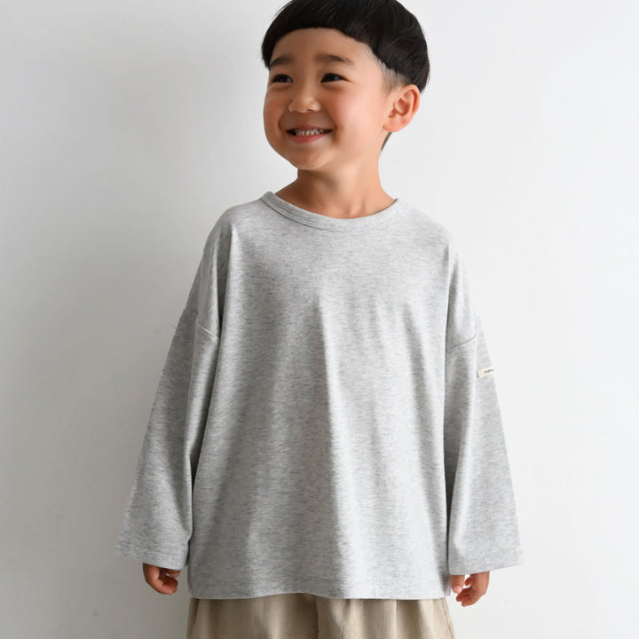 【秋冬】 カラーネップ オーバーサイズ 長袖 Tシャツ