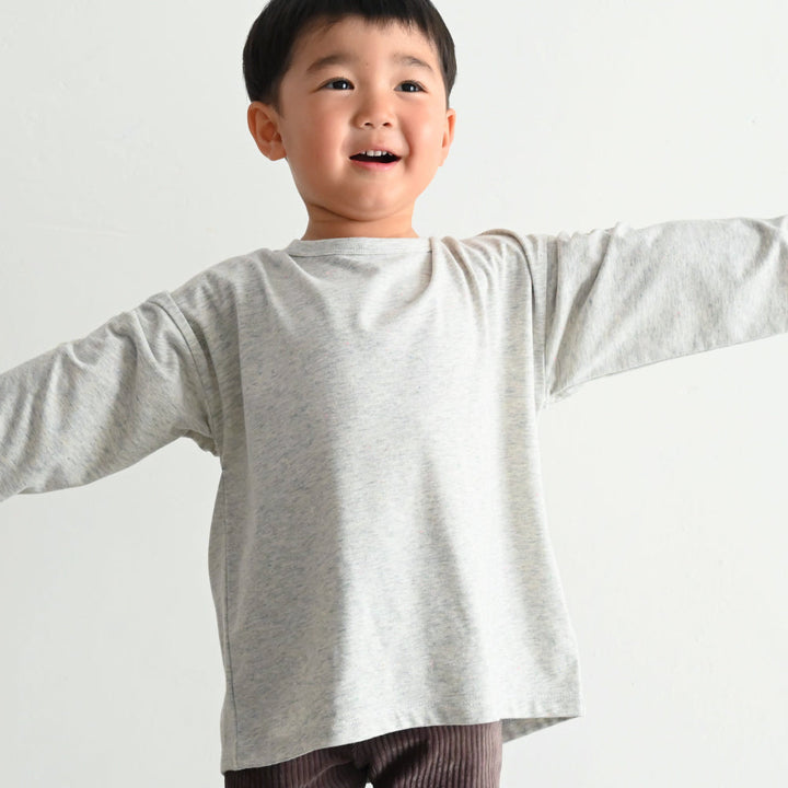 カラーネップ オーバーサイズ 長袖 Tシャツ