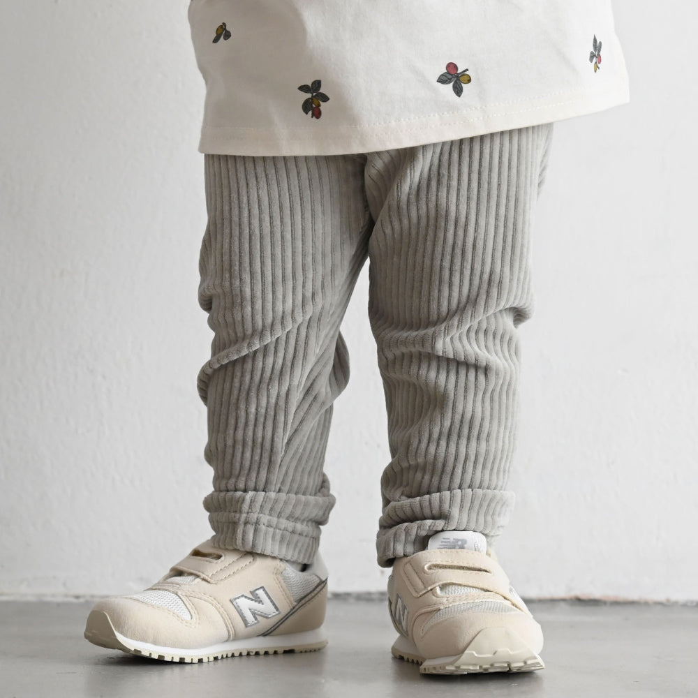 おなかが出にくい レギンス パンツ カットコーデュロイ