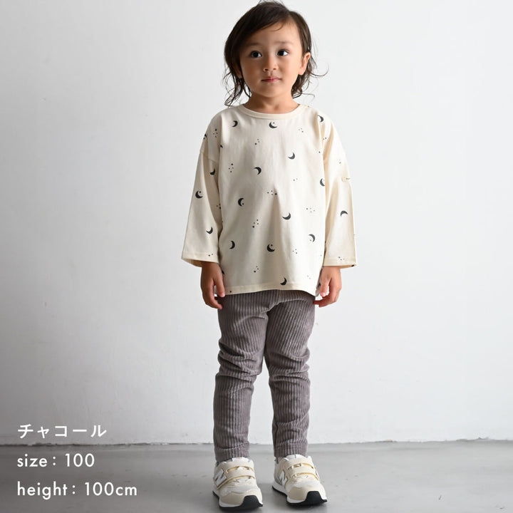 おなかが出にくい レギンス パンツ カットコーデュロイ
