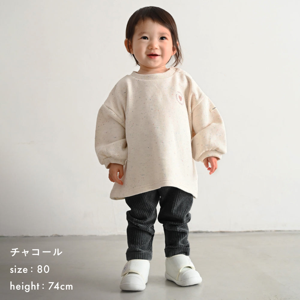 おなかが出にくい レギンス パンツ カットコーデュロイ