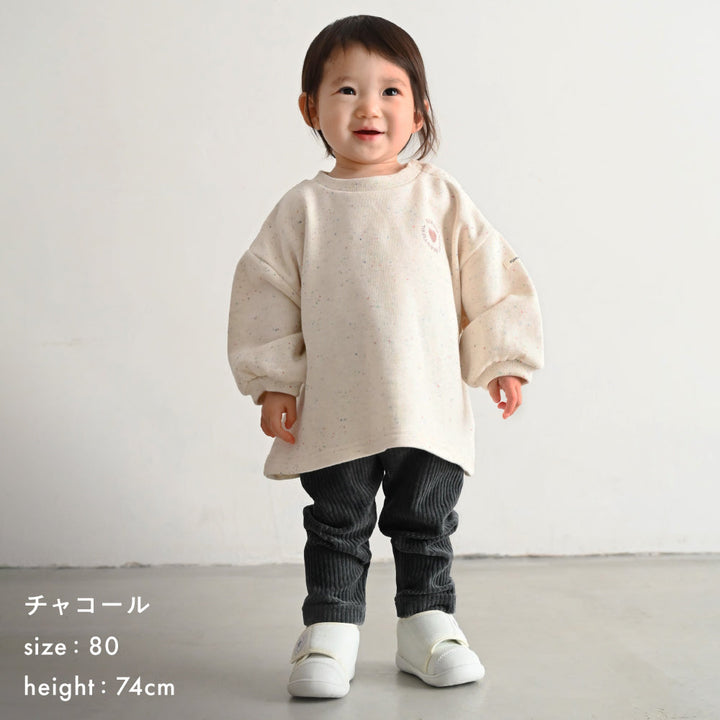 おなかが出にくい レギンス パンツ カットコーデュロイ