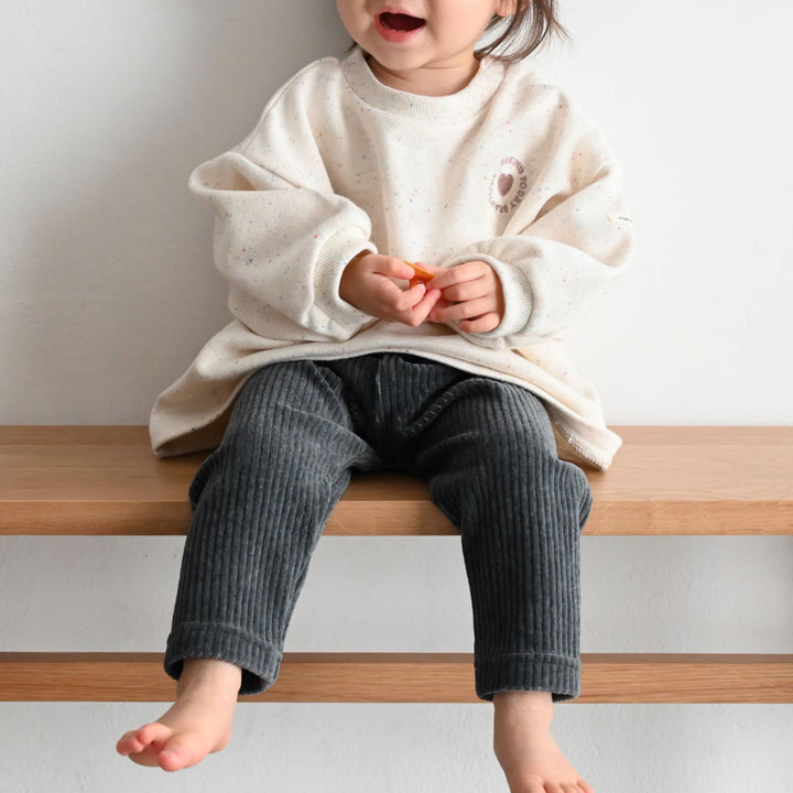 おなかが出にくい レギンス パンツ カットコーデュロイ