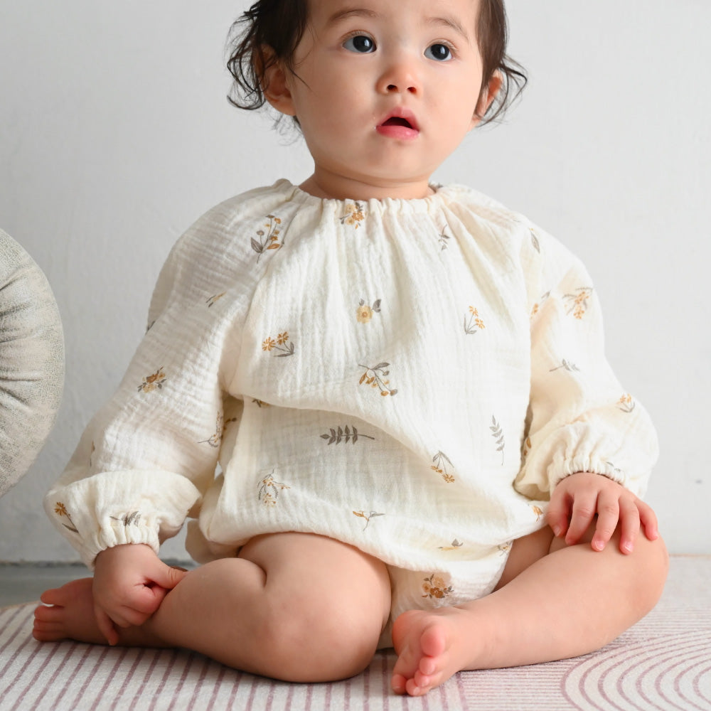 長袖 ロンパース ダブルガーゼ – PUPPAPUPO オフィシャルストア