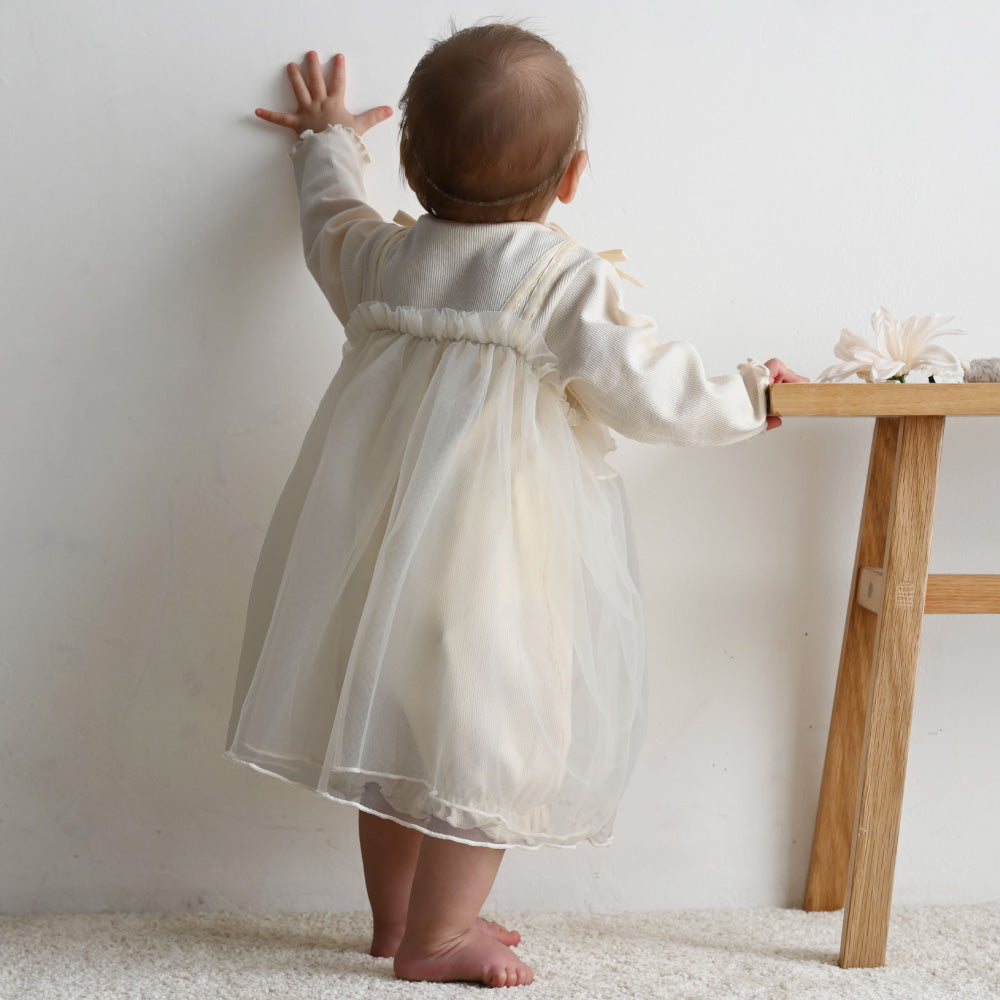 チュール フリルワンピース ロンパース