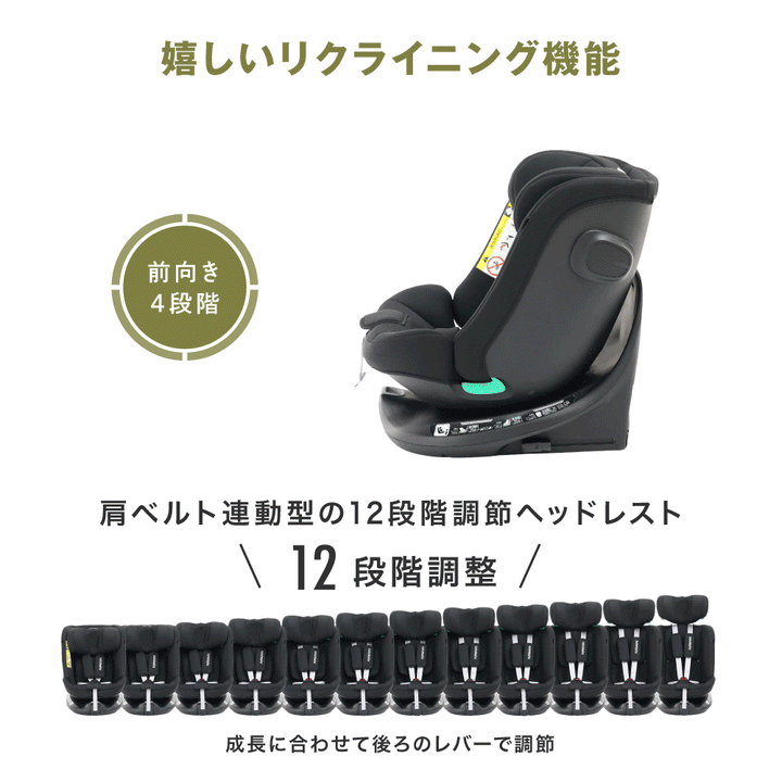 9/29販売開始　【回転式】 チャイルドシート ISOFIX