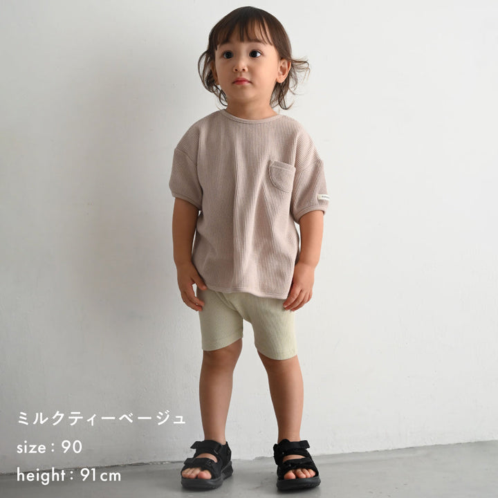 プランプ 半袖 Tシャツ ワッフル