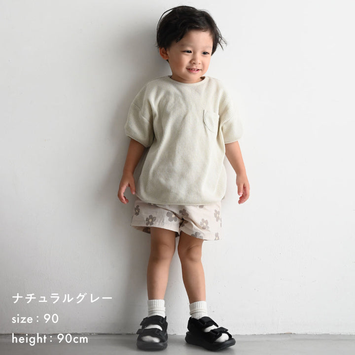 プランプ 半袖 Tシャツ ワッフル