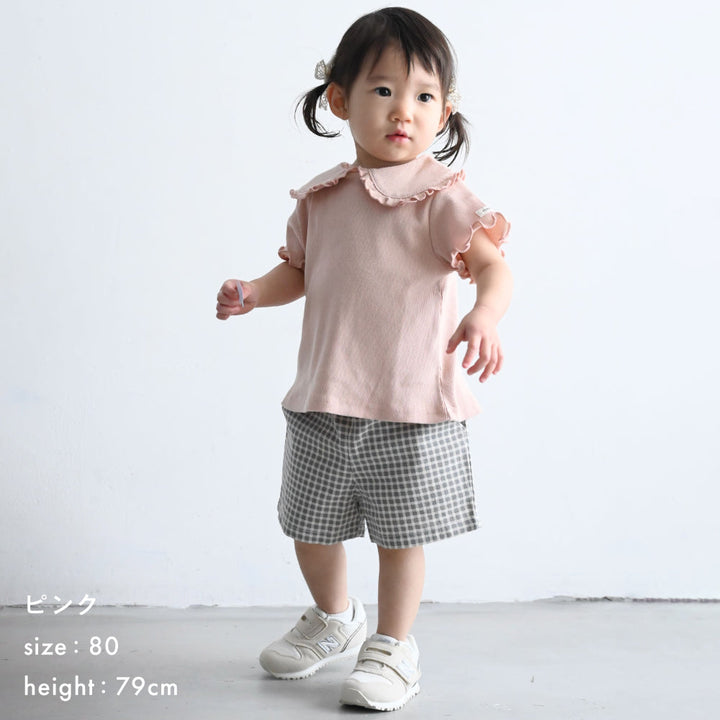 ビッグカラー 半袖 Tシャツ テレコ