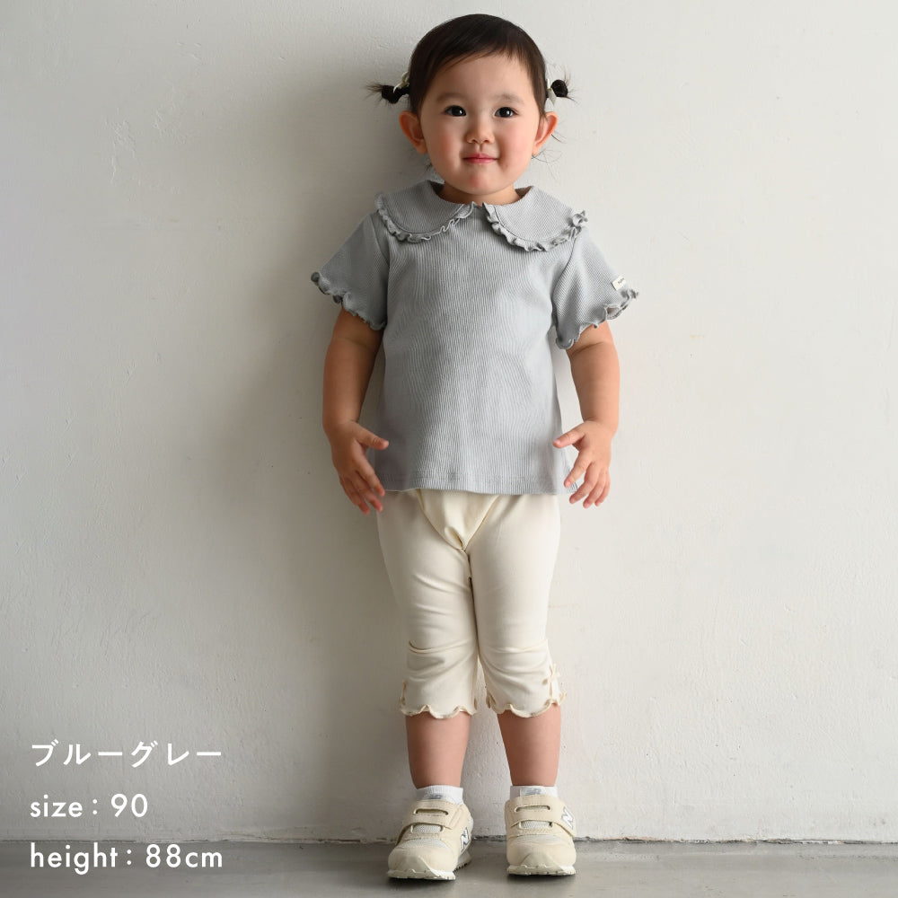 ビッグカラー 半袖 Tシャツ テレコ