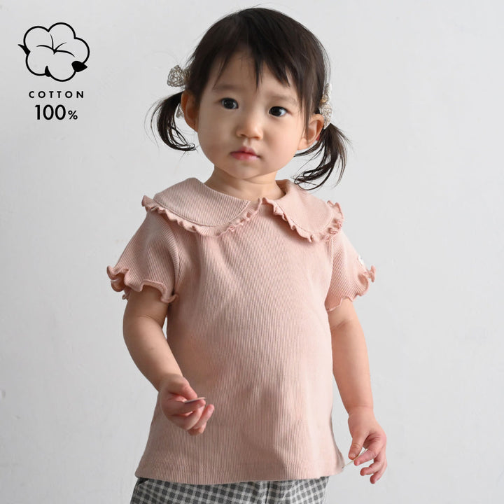 ビッグカラー 半袖 Tシャツ テレコ