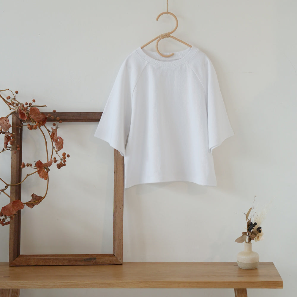 ラグラン 6分袖 半袖 Tシャツ 太番手