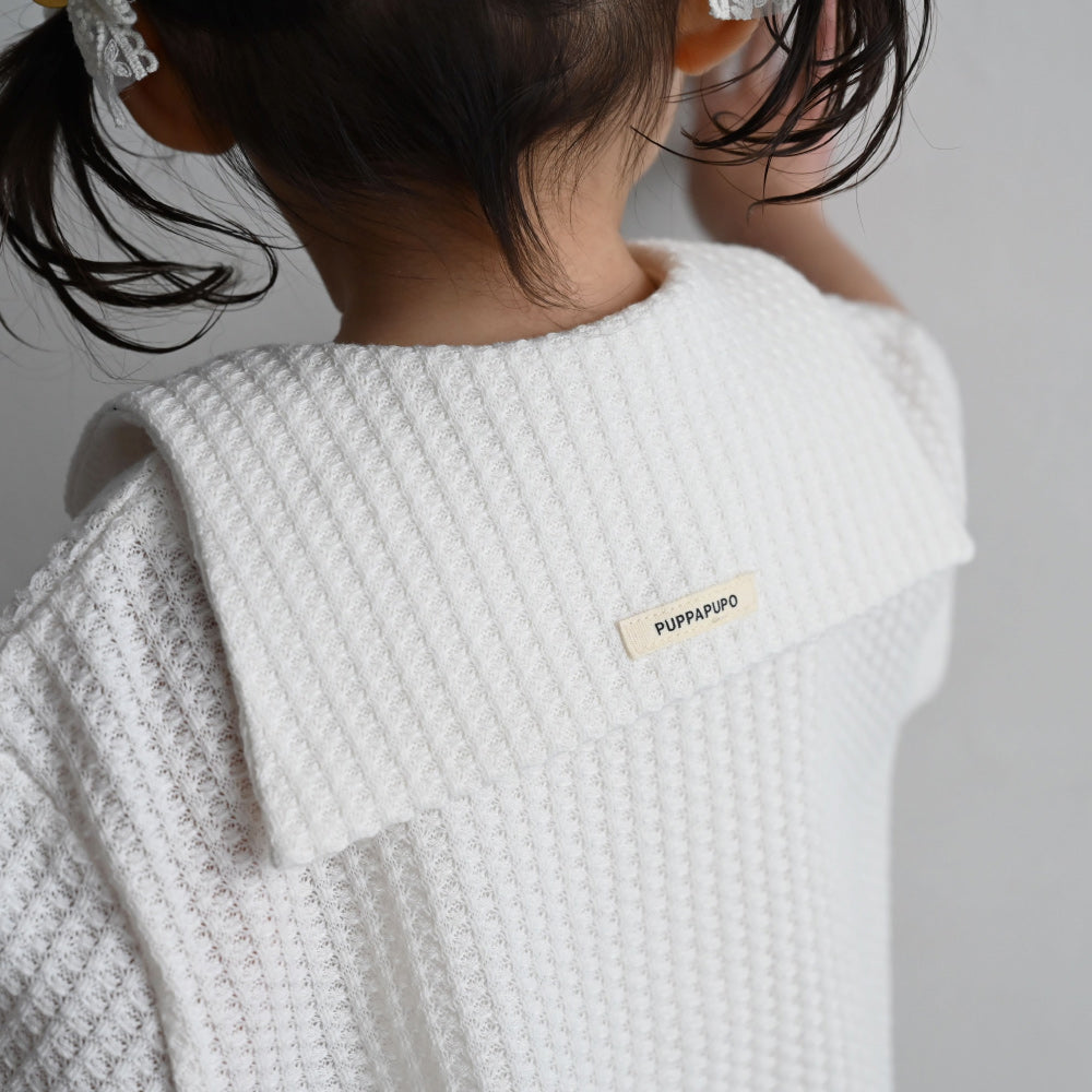 セーラーカラー 半袖 Tシャツ ニットソー