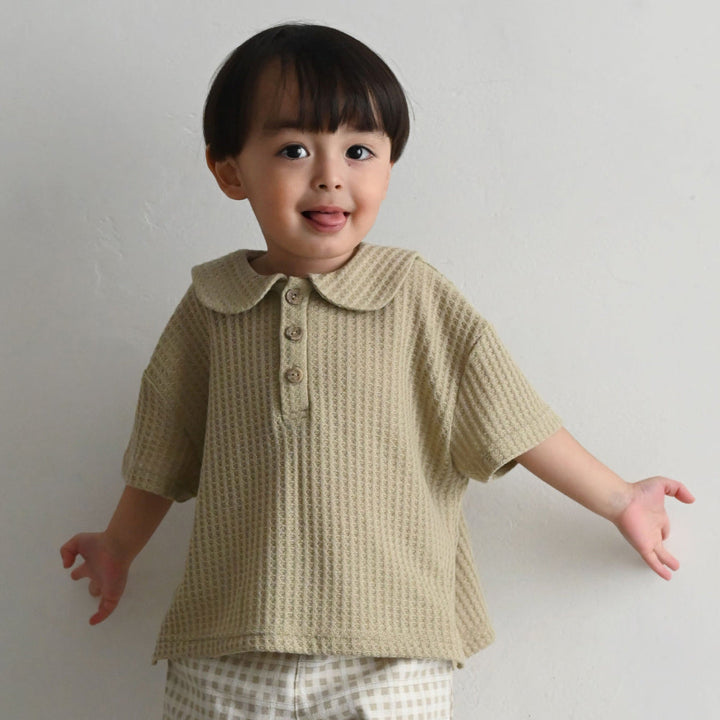 セーラーカラー 半袖 Tシャツ ニットソー