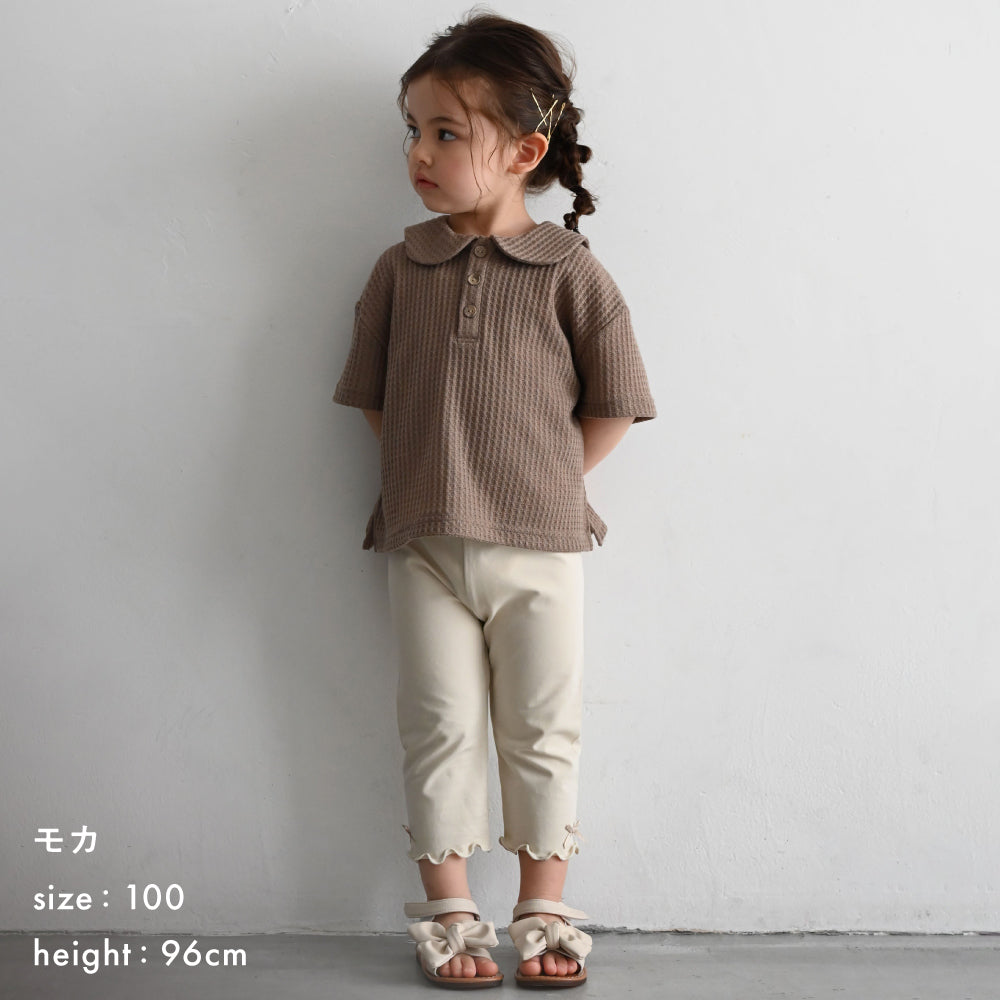 セーラーカラー 半袖 Tシャツ ニットソー