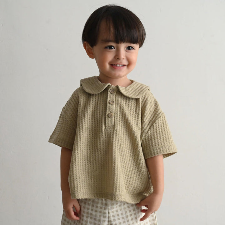 セーラーカラー 半袖 Tシャツ ニットソー