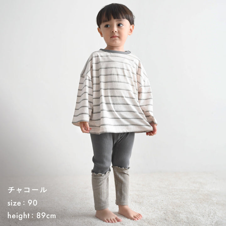 切り替え レギンス パンツ テレコ