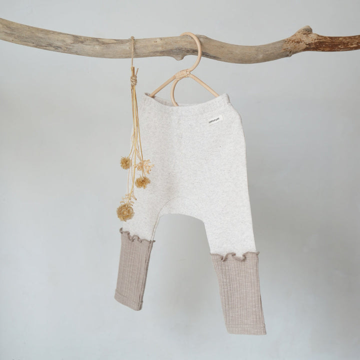 切り替え レギンス パンツ テレコ