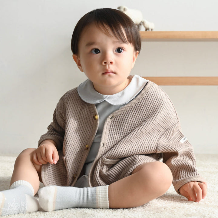 カーディガン ラフリーワッフル