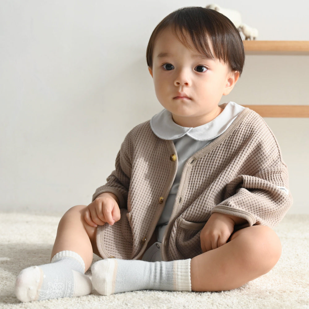 カーディガン ラフリーワッフル