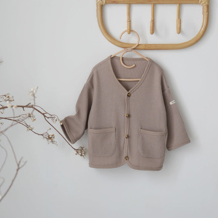 カーディガン ラフリーワッフル