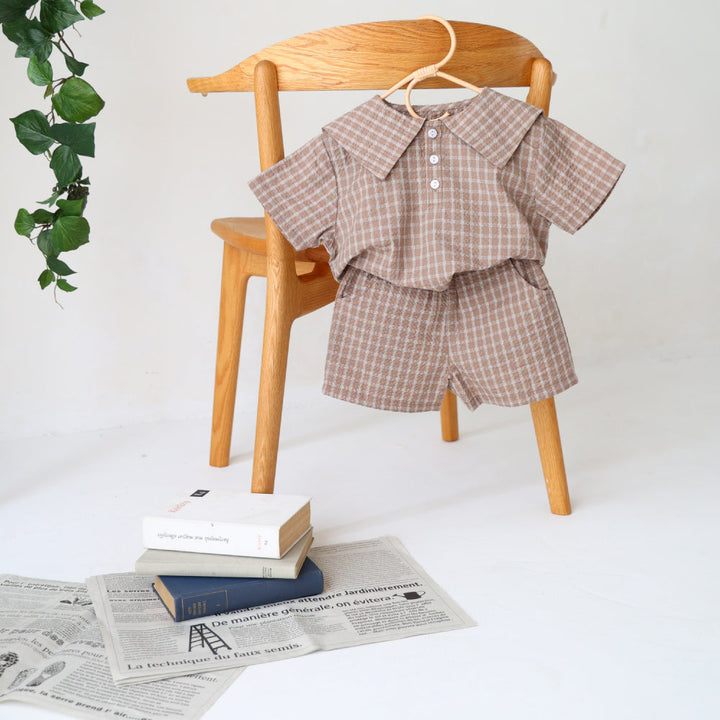 セットアップ セーラーカラー 半袖 シャツ ショートパンツ