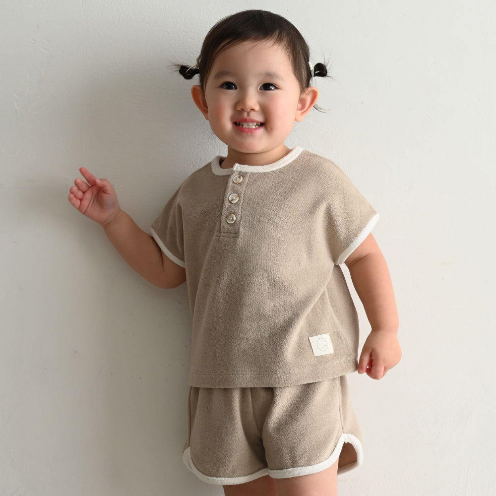 セットアップ 半袖 Tシャツ ショートパンツ パイル