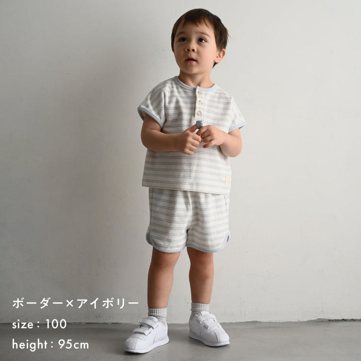 セットアップ 半袖 Tシャツ ショートパンツ パイル