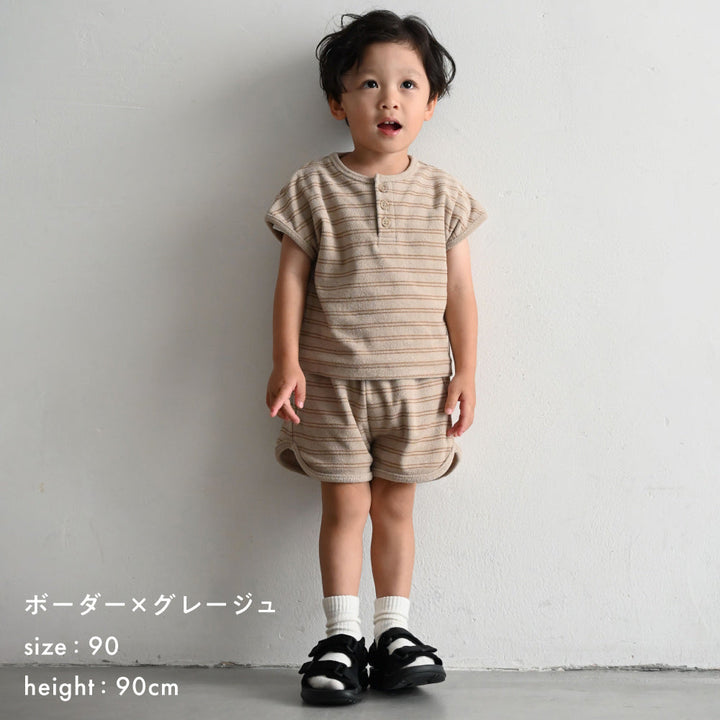 セットアップ 半袖 Tシャツ ショートパンツ パイル