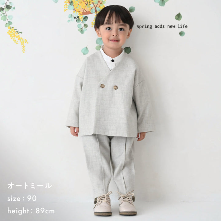 セットアップ ノーカラージャケット