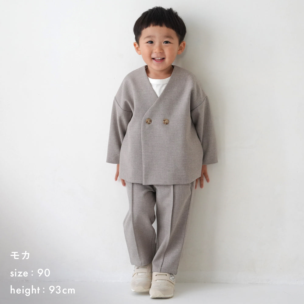 セットアップ ノーカラージャケット