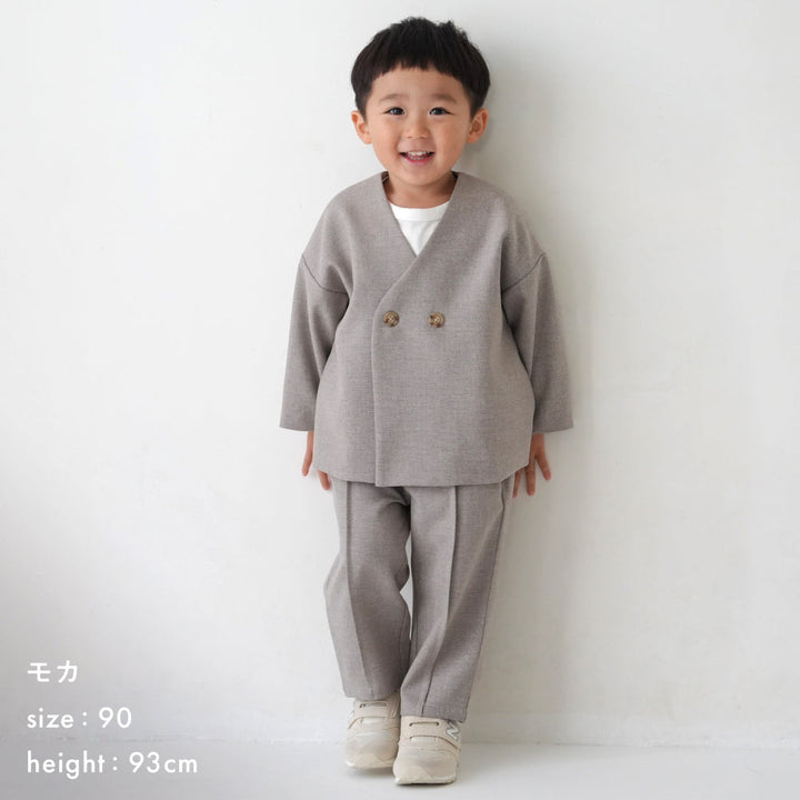 セットアップ ノーカラージャケット