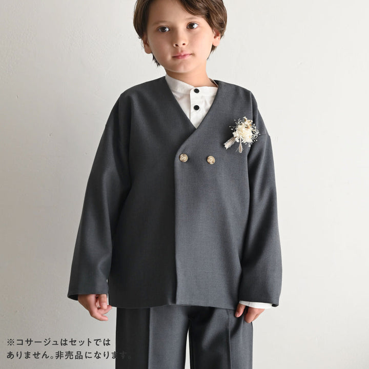 セットアップ ノーカラージャケット