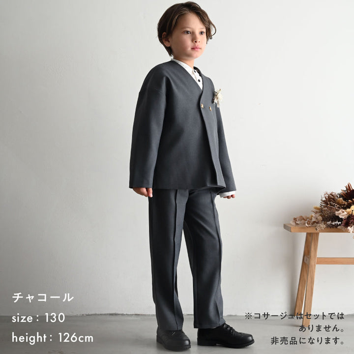 セットアップ ノーカラージャケット