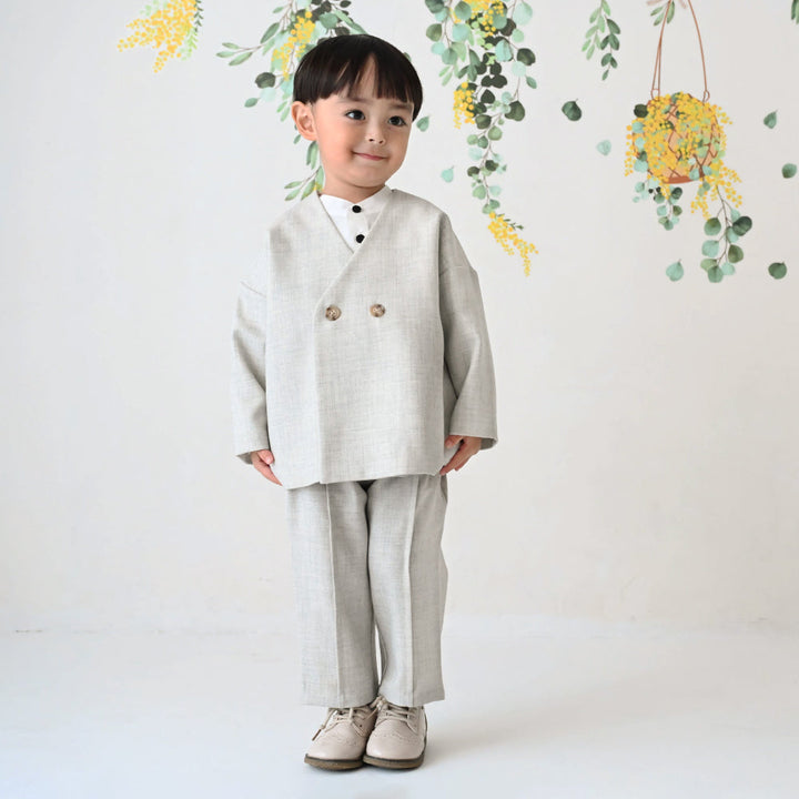 セットアップ ノーカラージャケット