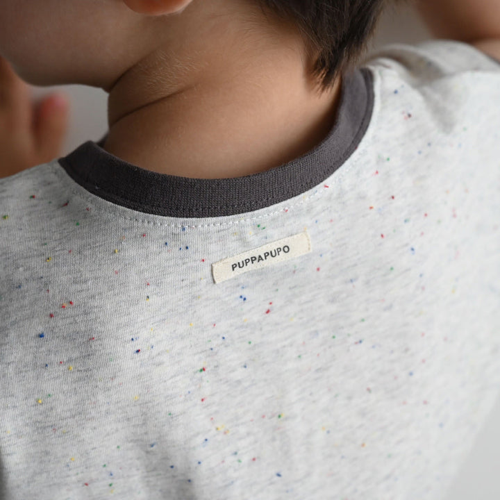 セットアップノースリーブ ショートパンツ ネップ