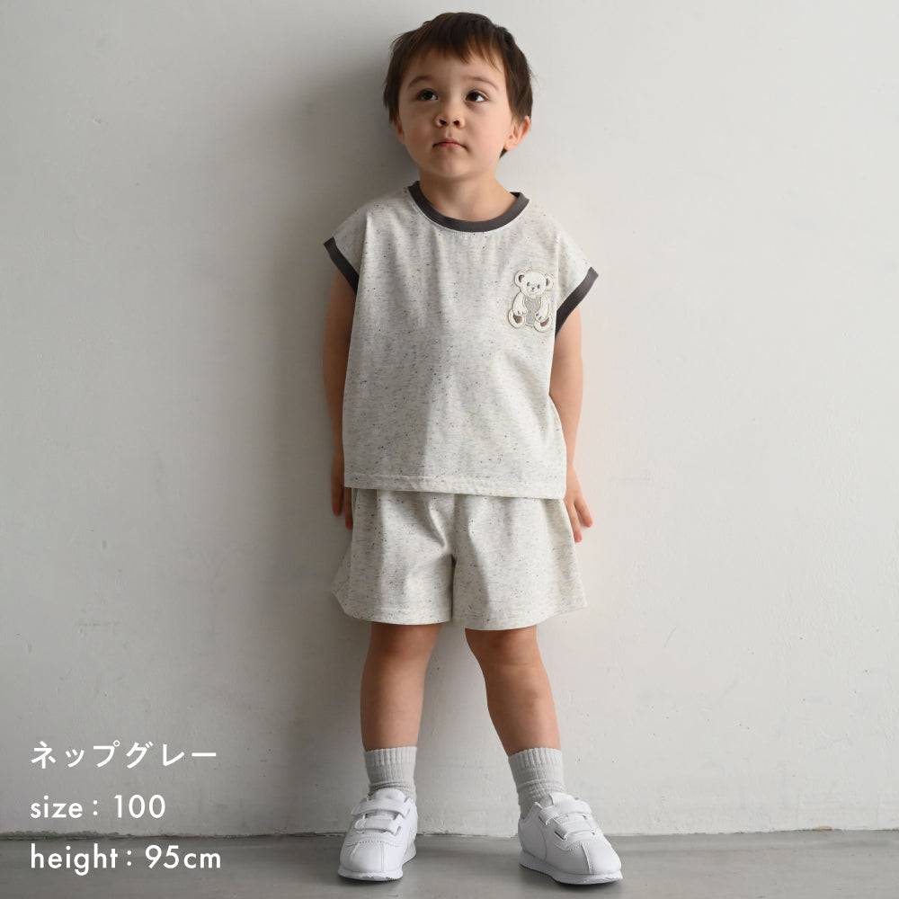 セットアップノースリーブ ショートパンツ ネップ – PUPPAPUPO