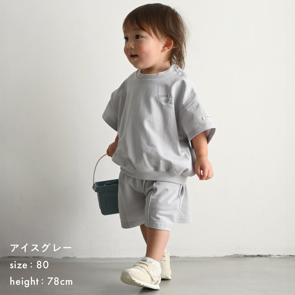 セットアップ 半袖 Tシャツ ショートパンツ ライトスウェット