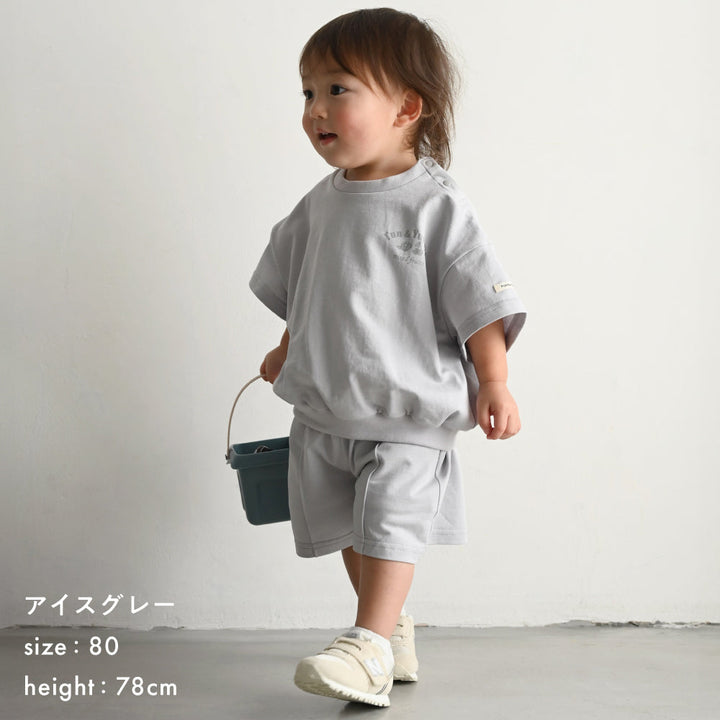 セットアップ 半袖 Tシャツ ショートパンツ ライトスウェット