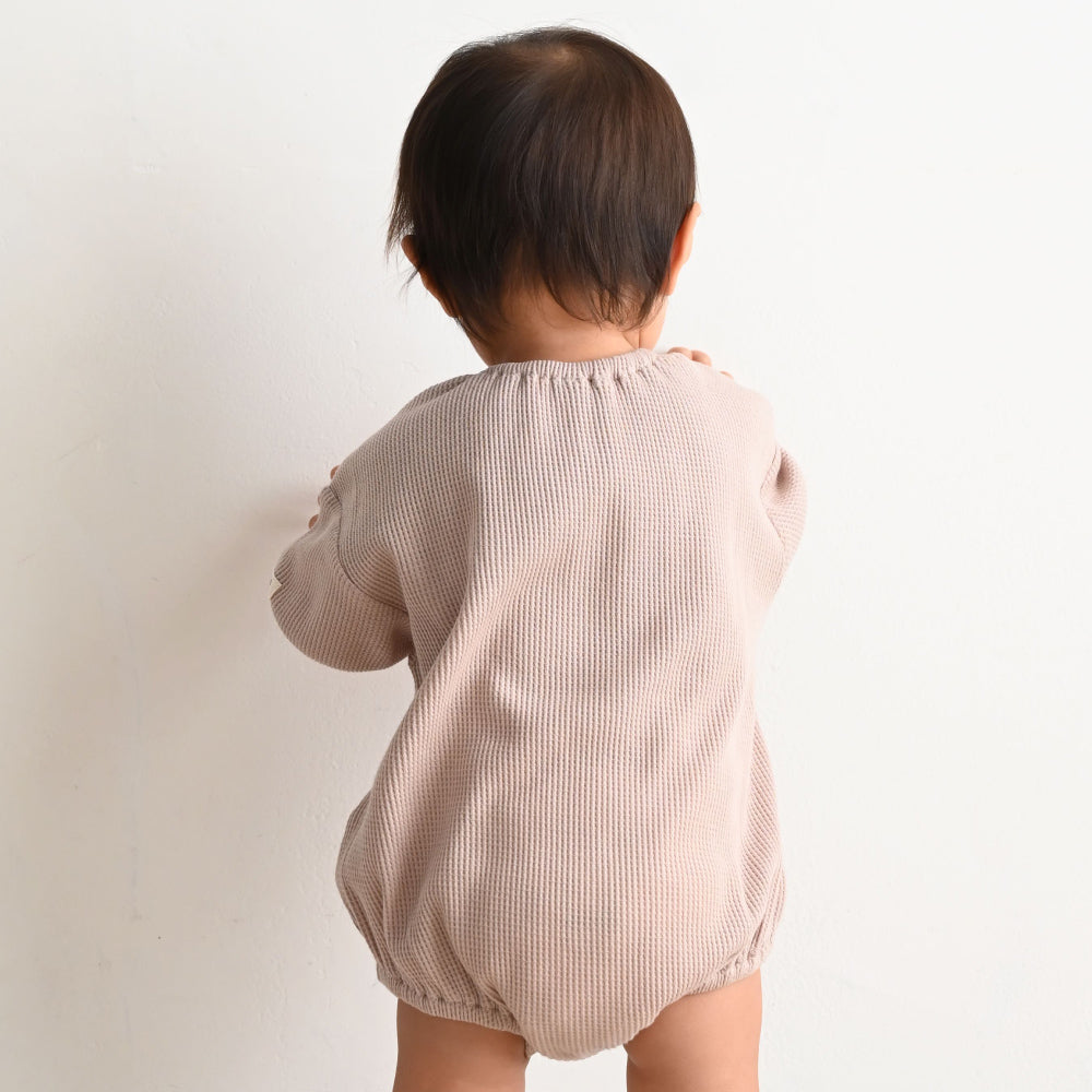 プランプ 半袖 ロンパース ワッフル